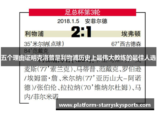 五个理由证明克洛普是利物浦历史上最伟大教练的最佳人选